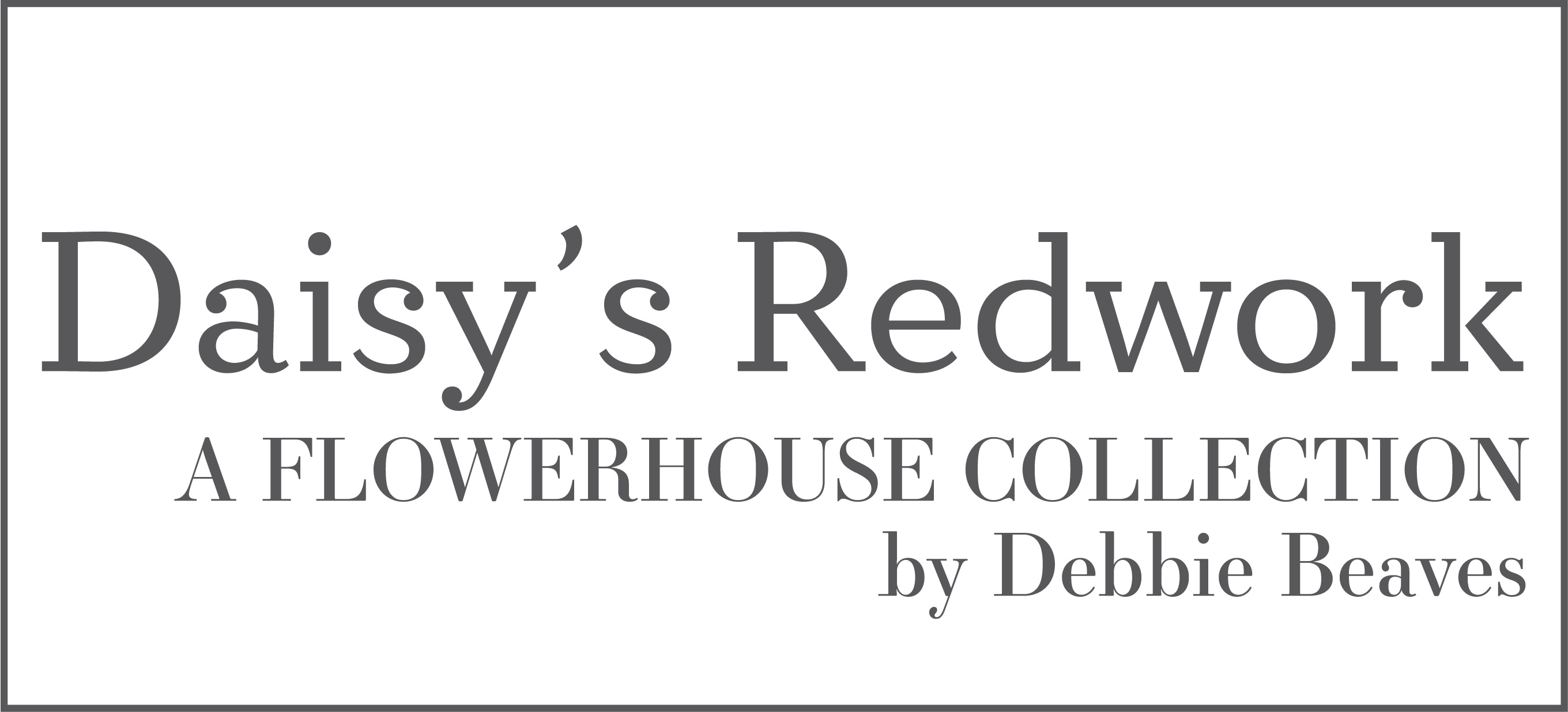 Pattern Flowerhouse: Daisy's Redwork